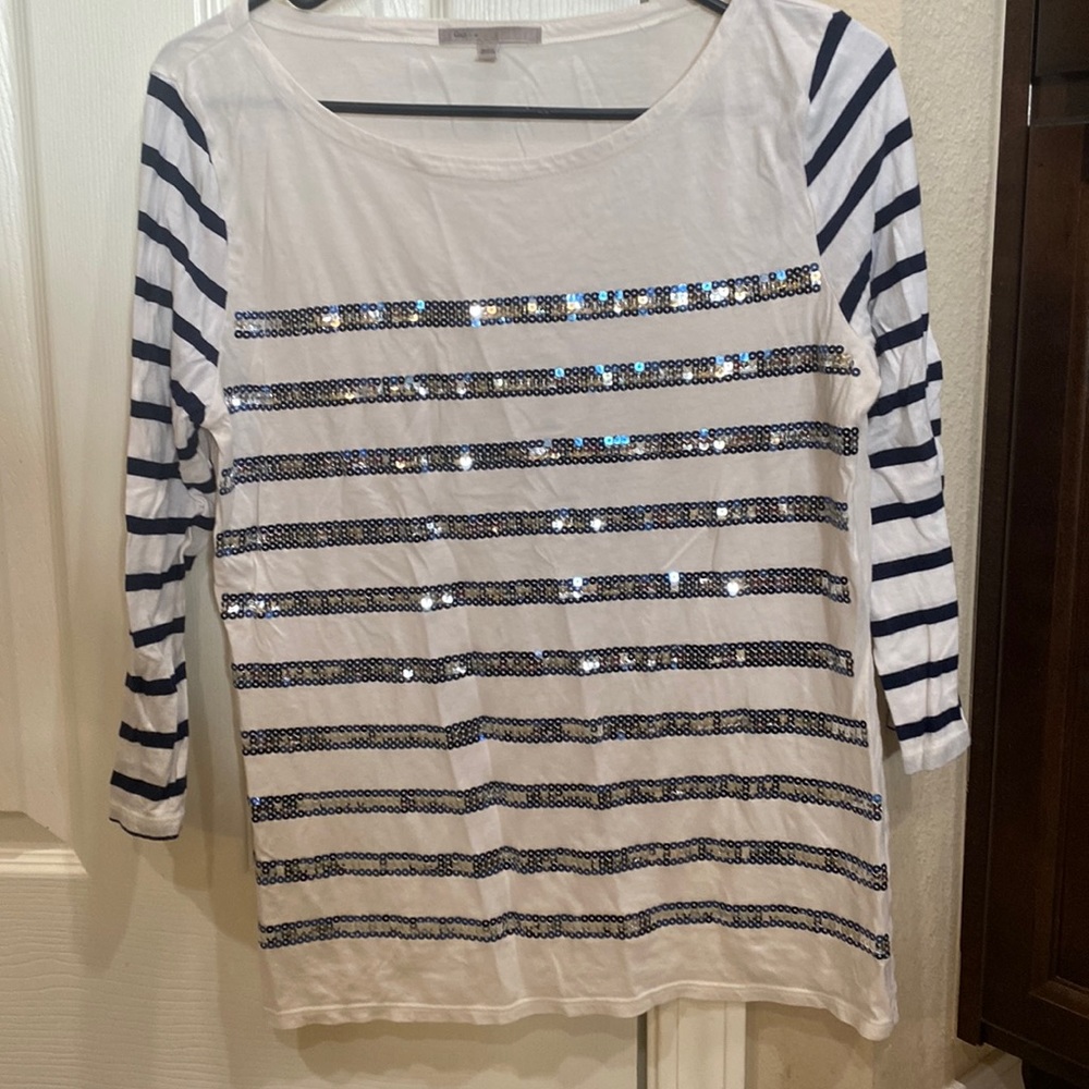 Gap Shirt sequins and stripes